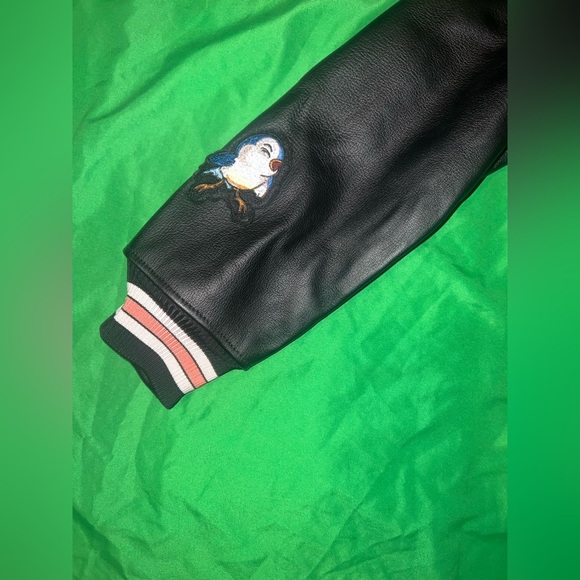 NWT Disney x Coach 10% Leather Black Varsity Jacket size 8 - Picture 10 of 17